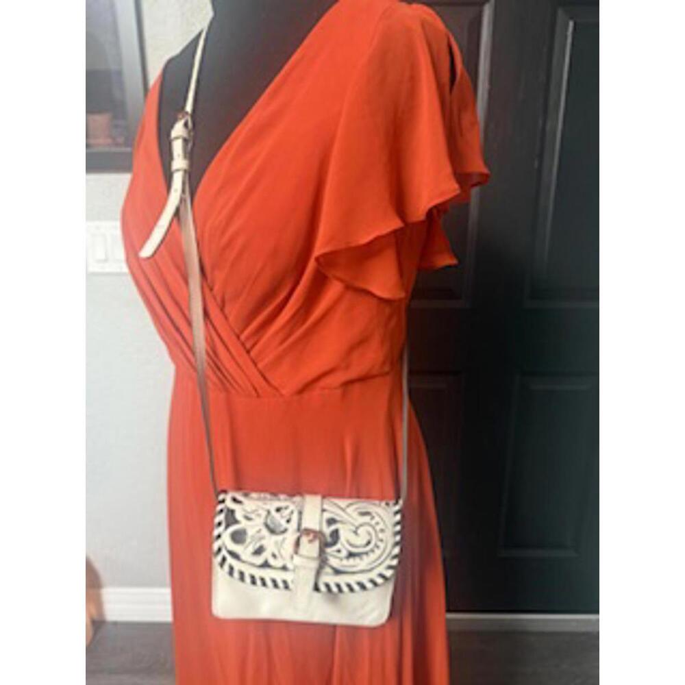 Patricia Nash off white leather crossbody